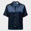Van Laack Ireland | Van Laack Blouse With Camp Collar In Silk H0PF06114