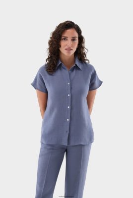 Van Laack Ireland | Van Laack Boxy Linen Blouse With Capped Sleeves H0PF06104