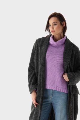 Van Laack Ireland | Van Laack Coat With Herringbone Pattern Wool Blend H0PF06196