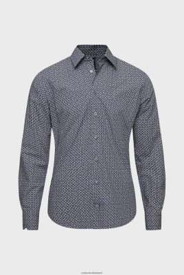 Van Laack Ireland | Van Laack Geometric-Printed Poplin Shirt Tailor Fit H0PF06564