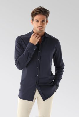 Van Laack Ireland | Van Laack Jersey Shirt Urban Look Slim Fit Navy H0PF06466