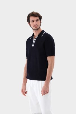 Van Laack Ireland | Van Laack Knit Polo With Mesh Structure And Contrast Collar H0PF06686