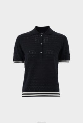 Van Laack Ireland | Van Laack Knit Polo With Pointelle Pattern H0PF06192