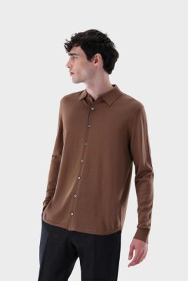 Van Laack Ireland | Van Laack Knit Shirt In Ultrafine Merino H0PF06568