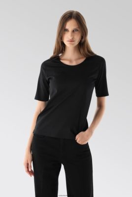 Van Laack Ireland | Van Laack Ladies Cotton Modern Fit T-Shirt Black H0PF06240