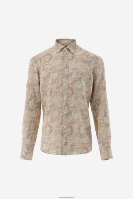 Van Laack Ireland | Van Laack Linen Paisley-Printed Shirt Tailor Fit H0PF06524