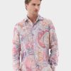 Van Laack Ireland | Van Laack Linen Shirt With Paisley Print Tailor Fit H0PF06504