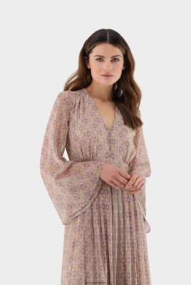 Van Laack Ireland | Van Laack Maxi Dress With Ornamental Print And Lurex Stripe H0PF06150