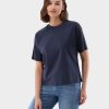 Van Laack Ireland | Van Laack Mola - Boxy T-Shirt Half Sleeves Straight Cut Long Staple Cotton Jersey H0PF06236