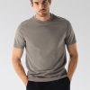 Van Laack Ireland | Van Laack Relaxed Fit Crew Neck Jersey T-Shirt Grey H0PF06708