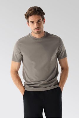 Van Laack Ireland | Van Laack Relaxed Fit Crew Neck Jersey T-Shirt Grey H0PF06708