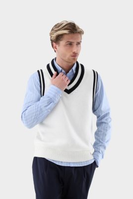 Van Laack Ireland | Van Laack Retro Tennis Sweater Vest Made Of Cotton H0PF06648
