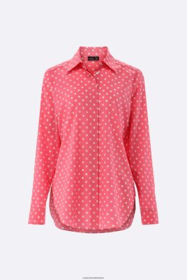 Van Laack Ireland | Van Laack Shirt Blouse In Silk With Dot Print H0PF06126