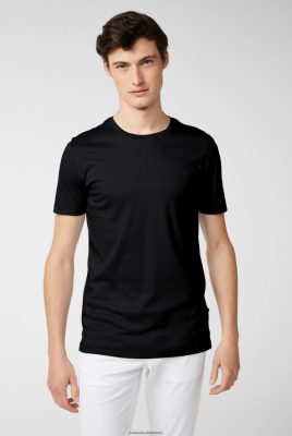 Van Laack Ireland | Van Laack Swiss Cotton Jersey Crew Neck T-Shirt Black H0PF06712