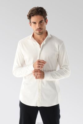 Van Laack Ireland | Van Laack Swiss Cotton Jersey Shirt Tailor Fit White H0PF06440