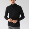 Van Laack Ireland | Van Laack Swiss Cotton Jersey Turtleneck Shirt Black H0PF06700