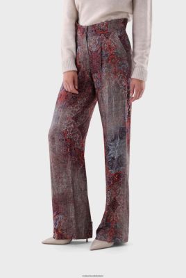 Van Laack Ireland | Van Laack Trousers With Pleats And Vintage Print H0PF06284