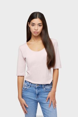 Van Laack Ireland | Van Laack Urban Jersey Wide Neck T-Shirt Rose H0PF06228