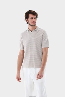 Van Laack Ireland | Van Laack V-Neck Polo In Mesh Structure With Contrast Collar H0PF06676