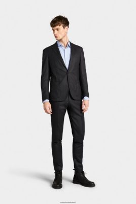 Van Laack Ireland | Van Laack Wool Slim Fit Trousers Grey H0PF06748