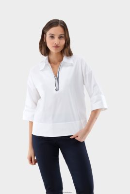 Van Laack Outlet Ireland | Van Laack A-Line Zip Neck Shirt Blouse H0PF063