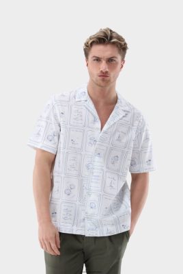 Van Laack Outlet Ireland | Van Laack Bowling Shirt With Print H0PF06537