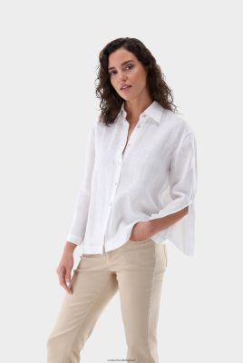 Van Laack Outlet Ireland | Van Laack Boxy Linen Blouse With Lace Inserts H0PF0679