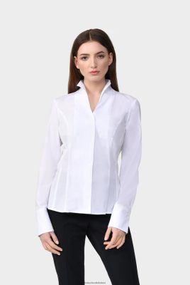 Van Laack Outlet Ireland | Van Laack Chalice Collar Blouse White H0PF0637