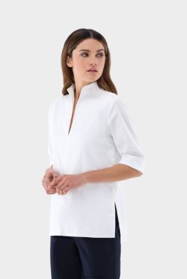 Van Laack Outlet Ireland | Van Laack Chalice Collar Satin Blouse H0PF0611