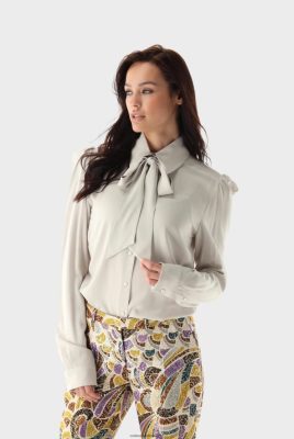 Van Laack Outlet Ireland | Van Laack Fitted Blouse With Bow Details H0PF06137