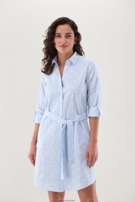 Van Laack Outlet Ireland | Van Laack Floral Embroidered Knee-Length Shirt Dress H0PF06149