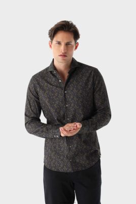 Van Laack Outlet Ireland | Van Laack Flower-Printed Flanell Shirt Tailor Fit H0PF06563