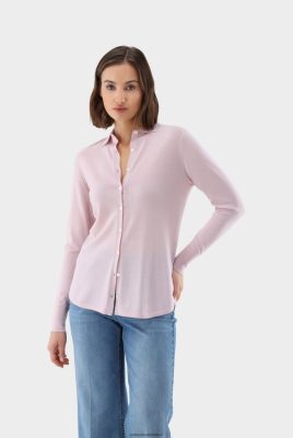 Van Laack Outlet Ireland | Van Laack High-Quality Knit Shirt Made From Ultra-Fine Merino Yarn Rose H0PF06175