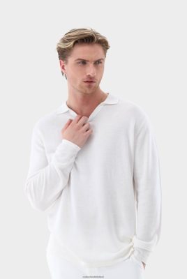 Van Laack Outlet Ireland | Van Laack Kinitted V-Neck Polo In Linen Blend H0PF06677