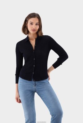 Van Laack Outlet Ireland | Van Laack Knit Shirt With Lace Pattern In Air Cotton H0PF06111