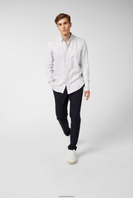 Van Laack Outlet Ireland | Van Laack Linen Shirt With A Button-Down Collar White H0PF06501