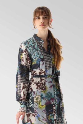 Van Laack Outlet Ireland | Van Laack Midi Shirt Dress With Stand-Up Collar H0PF06165
