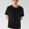 Van Laack Outlet Ireland | Van Laack Oversize Jersey T-Shirt With A Chest Pocket Black H0PF06711