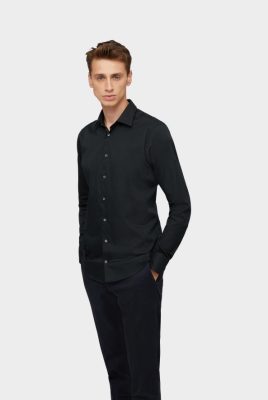 Van Laack Outlet Ireland | Van Laack Plain Cotton Stretch Poplin Shirt H0PF06343