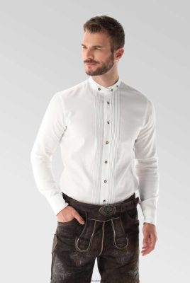 Van Laack Outlet Ireland | Van Laack Plain Pin Point Oxford Pleated Traditional Shirt H0PF06611