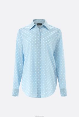 Van Laack Outlet Ireland | Van Laack Shirt Blouse In Silk With Dot Print H0PF06117