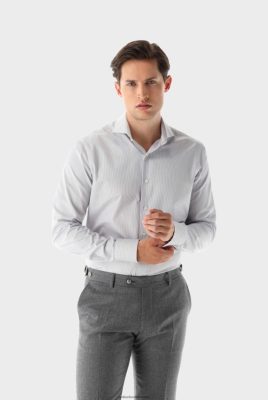 Van Laack Outlet Ireland | Van Laack Twill Shirt With Stripes Tailor Fit H0PF06401