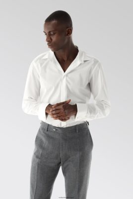 Van Laack Outlet Ireland | Van Laack White Poplin Wing Collar Evening Shirt H0PF06599