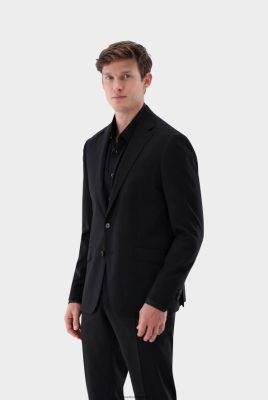 Van Laack Outlet Ireland | Van Laack Wool Jacket Slim Fit Black H0PF06631