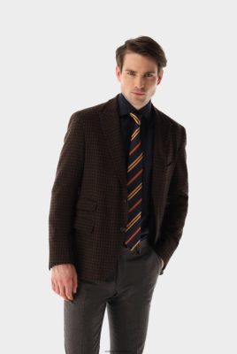 Van Laack Outlet Ireland | Van Laack Wool With Stretch-Blend Houndstooth Blazer H0PF06647